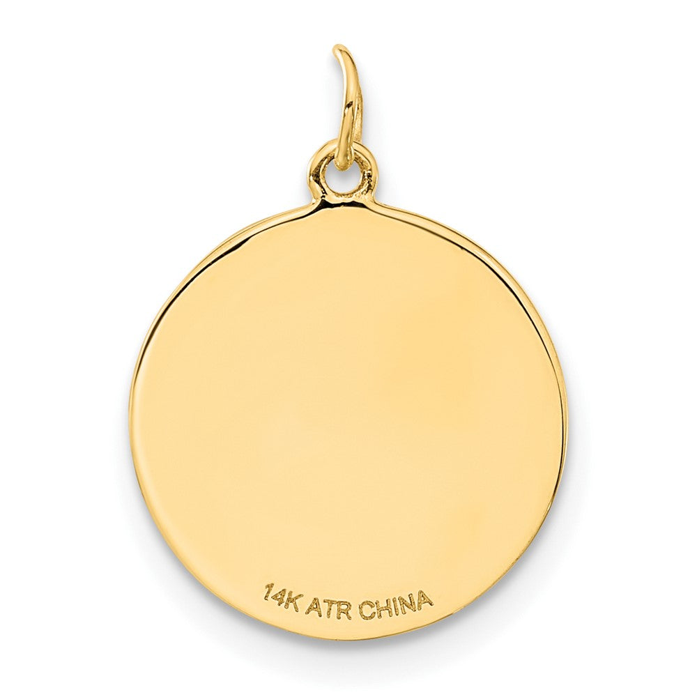 14k Antiqued Compass Pendant