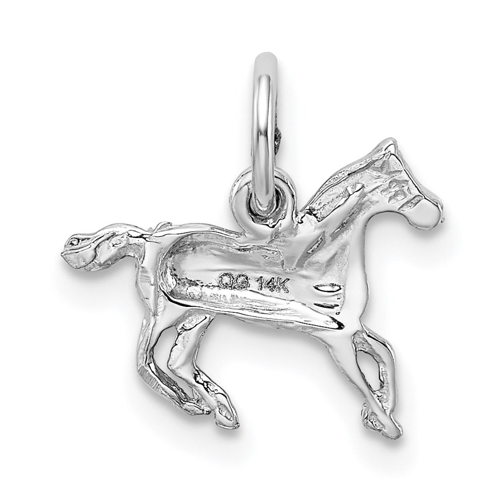 14k White Gold Horse Charm
