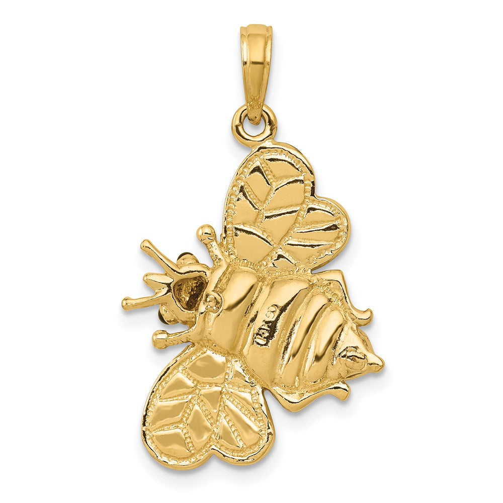 14k Enameled 3-D Bumblebee Pendant
