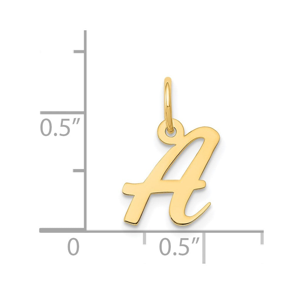 14k Small Script Letter A Initial Charm
