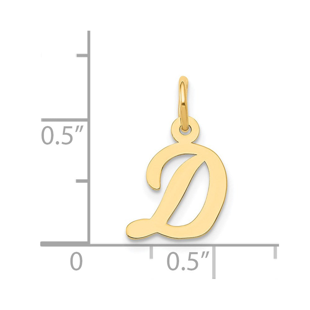 14k Small Script Letter D Initial Charm