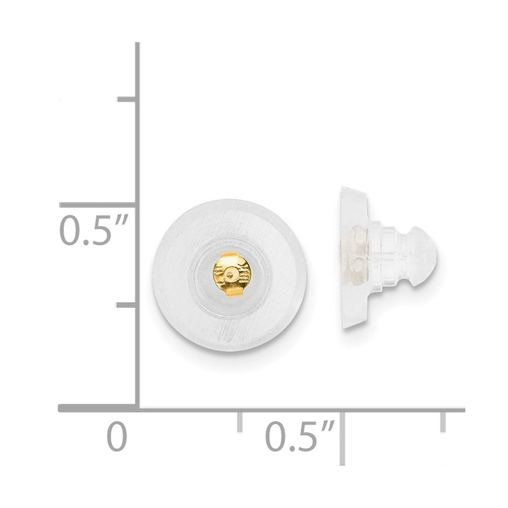 Silicone Sliders 14K YG Disk 1 Pair