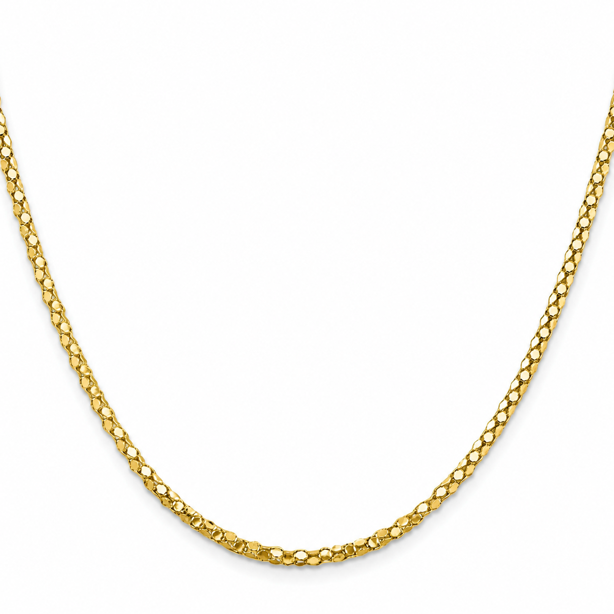 10KT Hollow Yellow Gold 1.5 MM Designer Chain