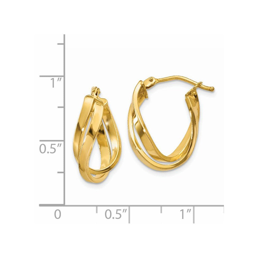 14k Twisted Hoop Earrings