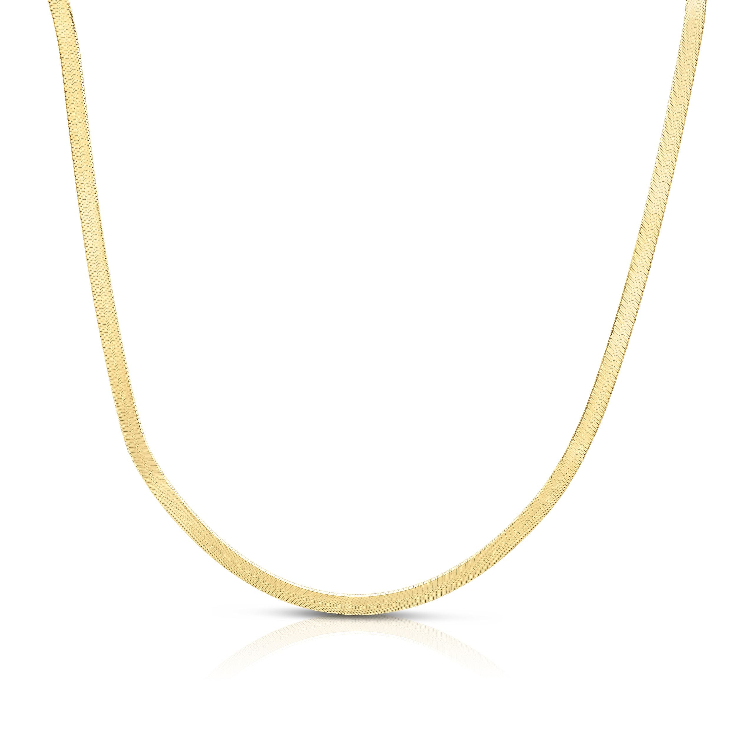 10K Yellow Gold 2.8mm Polished 20" Herringbone Chain