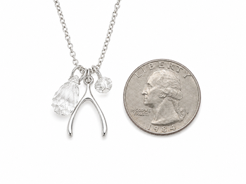 925 Sterling Silver Polished Wishbone Necklace