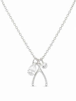 925 Sterling Silver Polished Wishbone Necklace