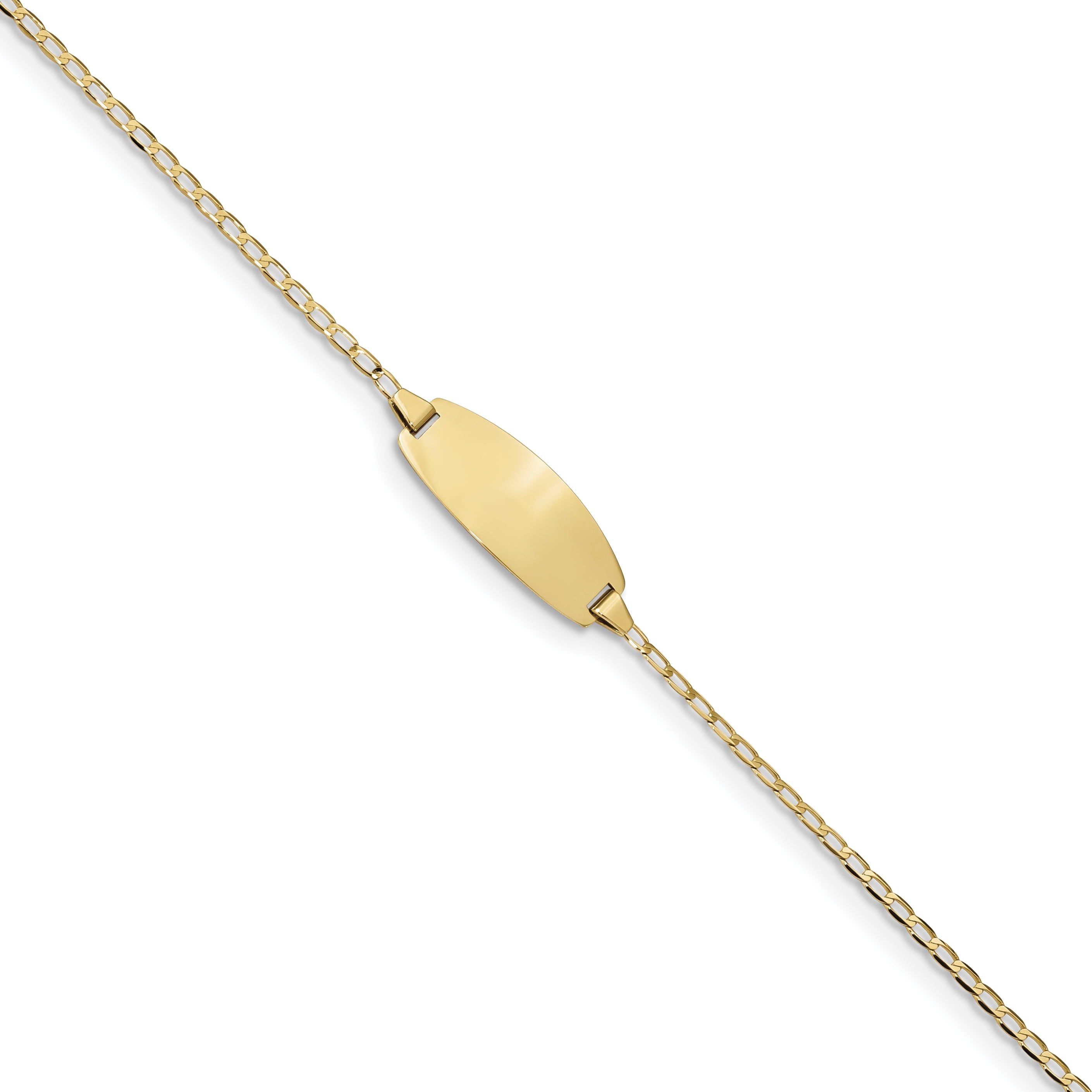 14K Oval Curb Id Bracelet