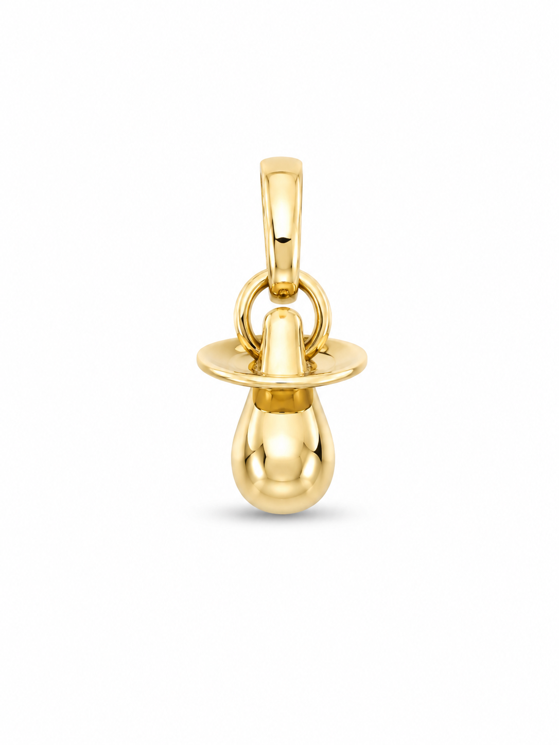 10KT Pacifier Yellow Gold Pendant [A0B9]