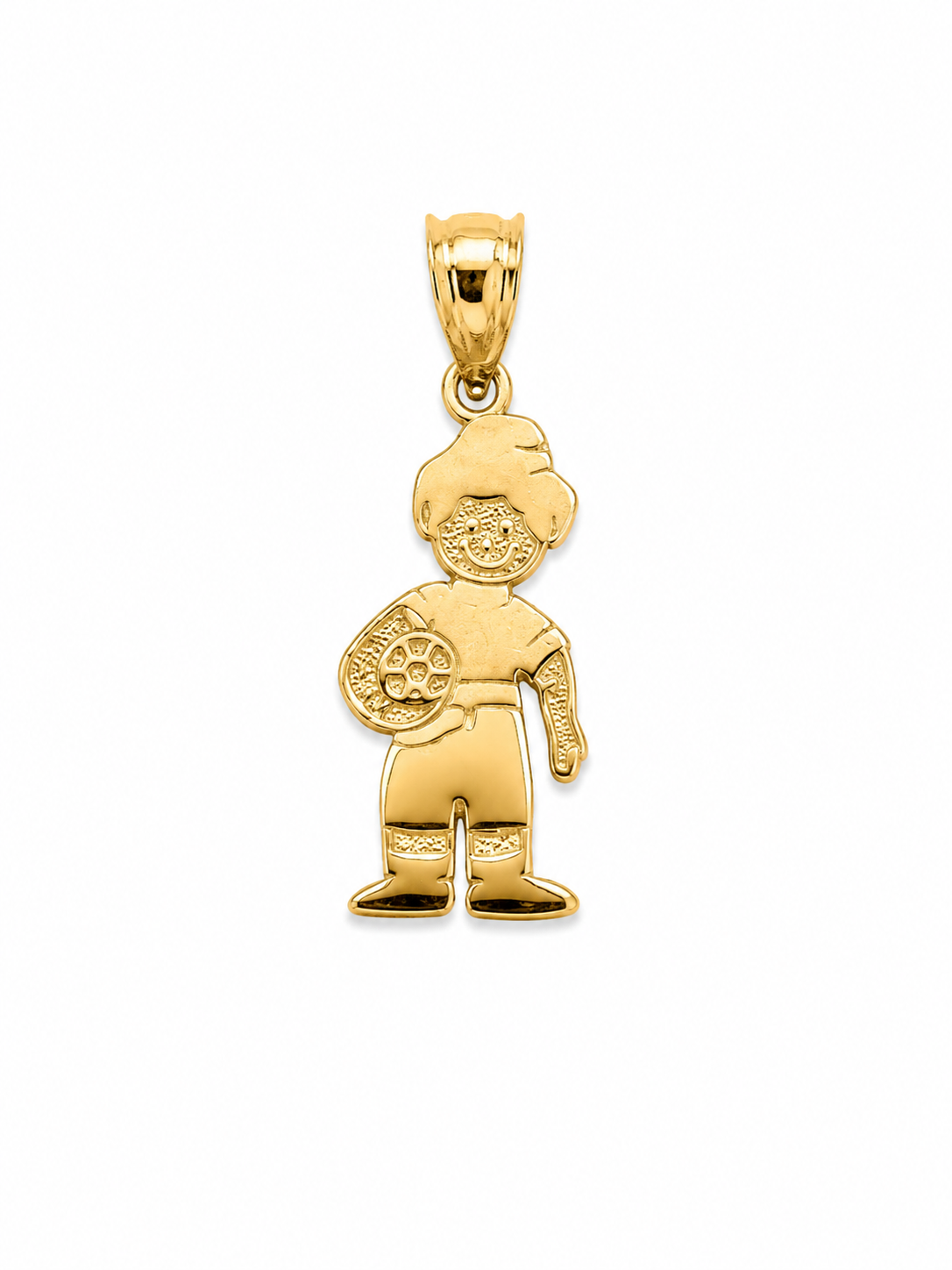 14KT Child Figure Yellow Gold Pendant [A1B3]