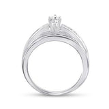 14kt White Gold Womens Marquise Diamond Solitaire Bridal Wedding Engagement Ring 1.00 Cttw 52379