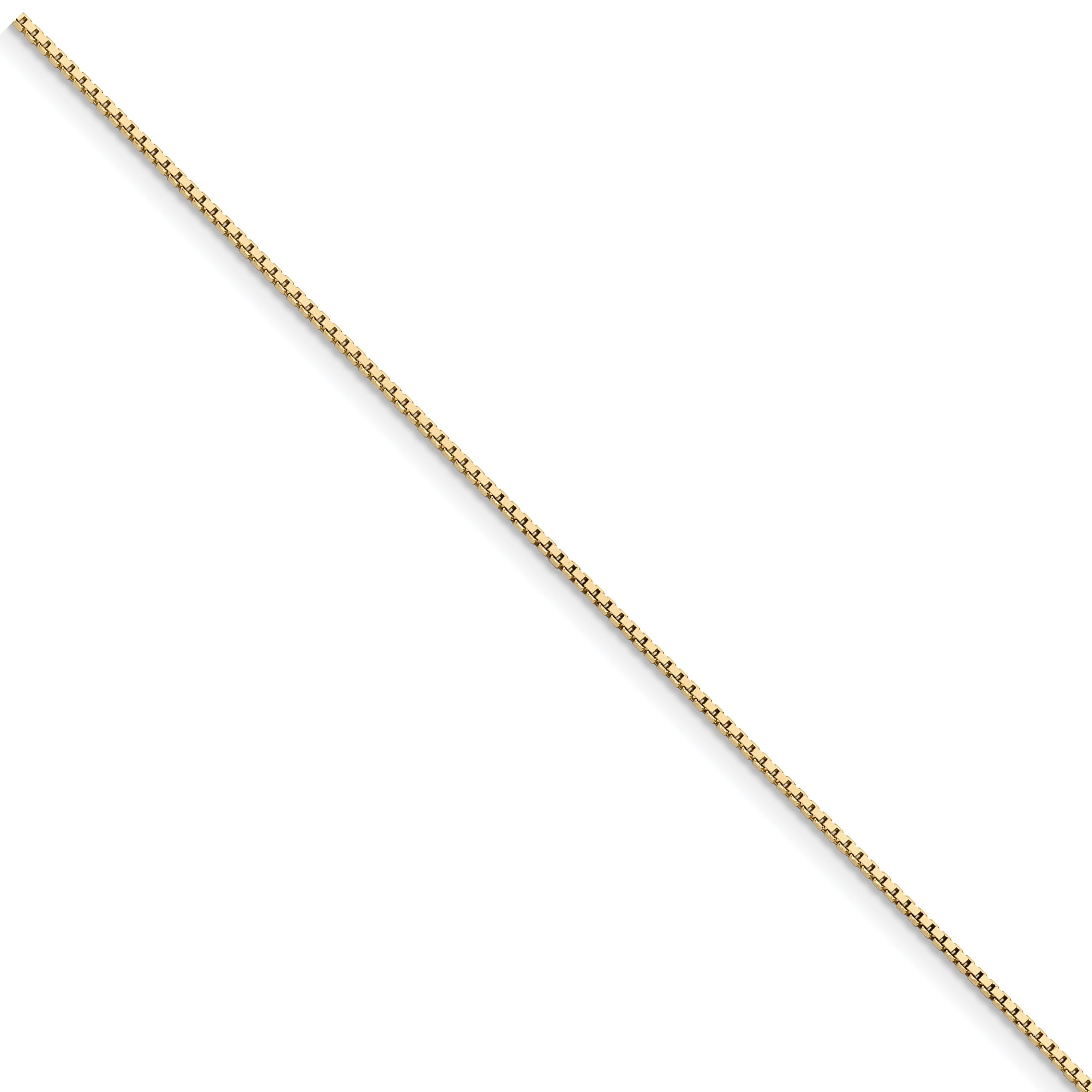 14K 9 Inch .95Mm Box With Lobster Clasp Anklet