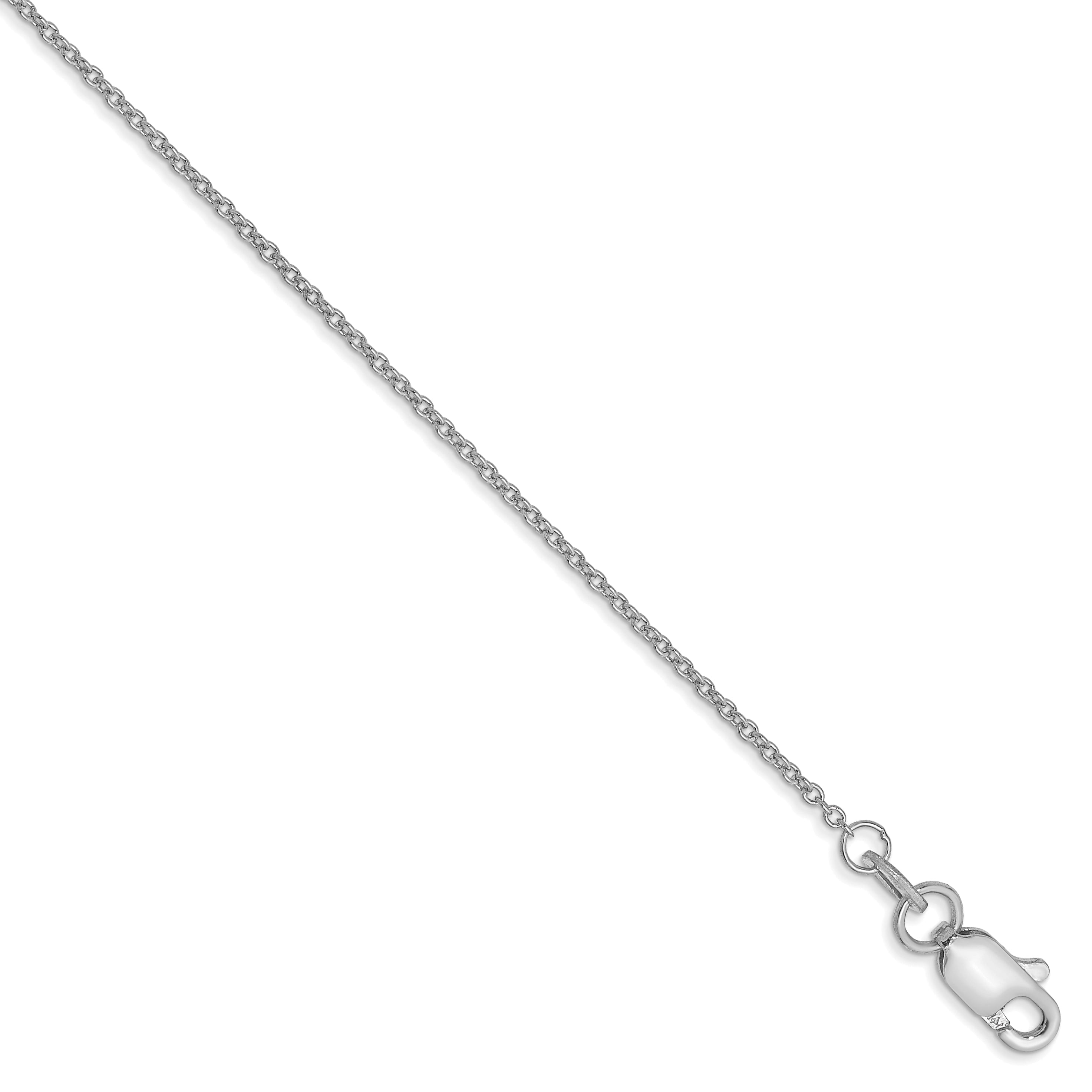 10K Wg 1Mm Round Open Link Cable Chain Anklet