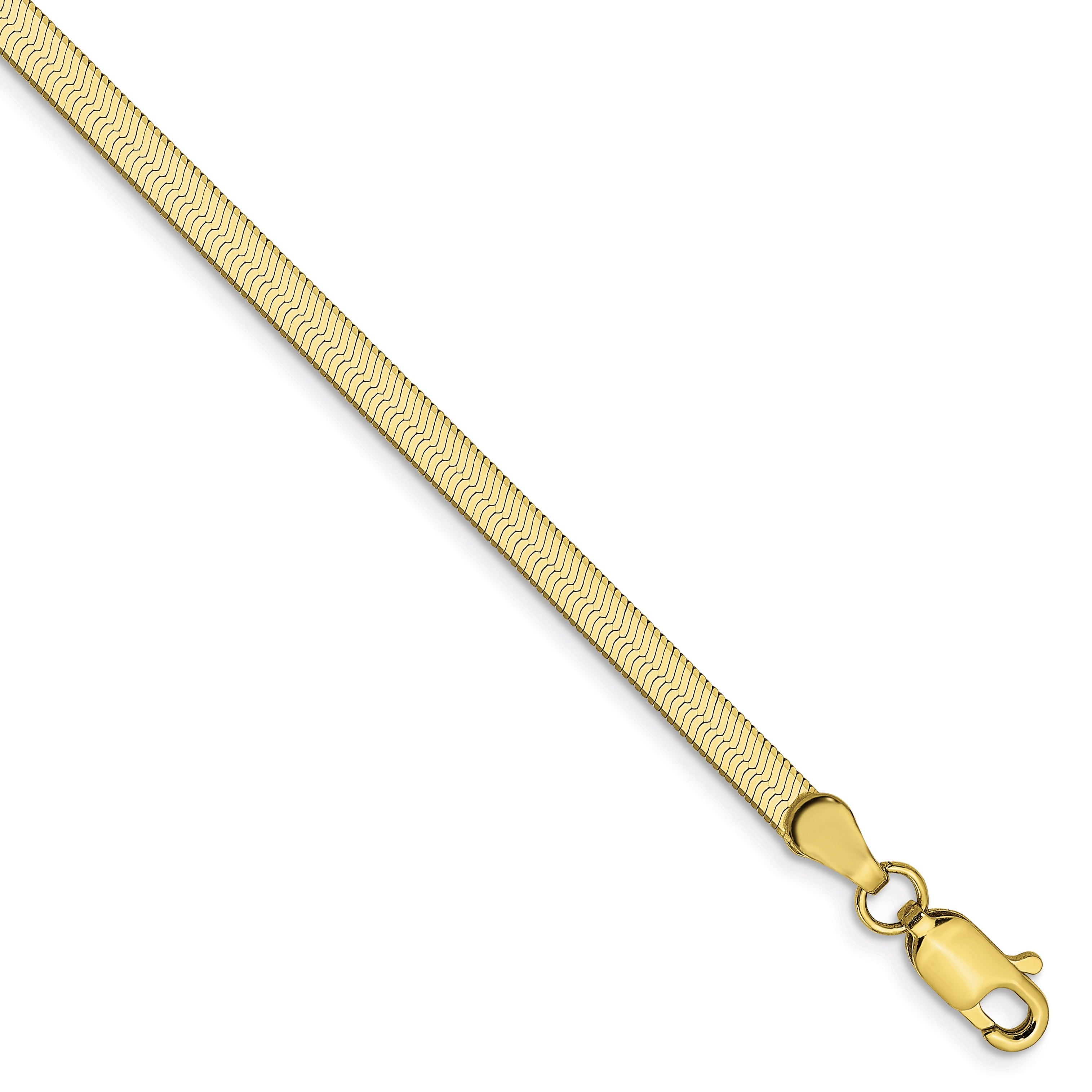 10K 3Mm Silky Herringbone Chain