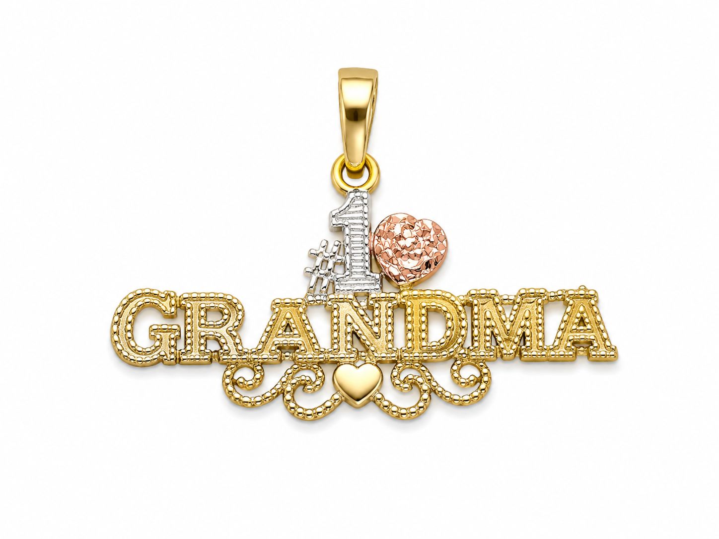 14KT #1 Grandma Yellow Gold Pendant [A0B9]