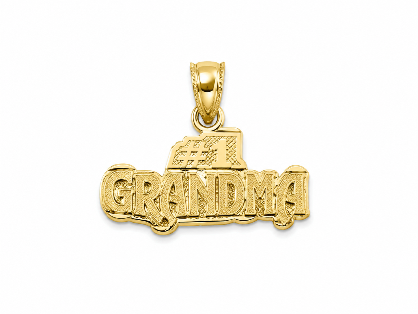 14KT #1 Grandma Yellow Gold Pendant [A1B0]