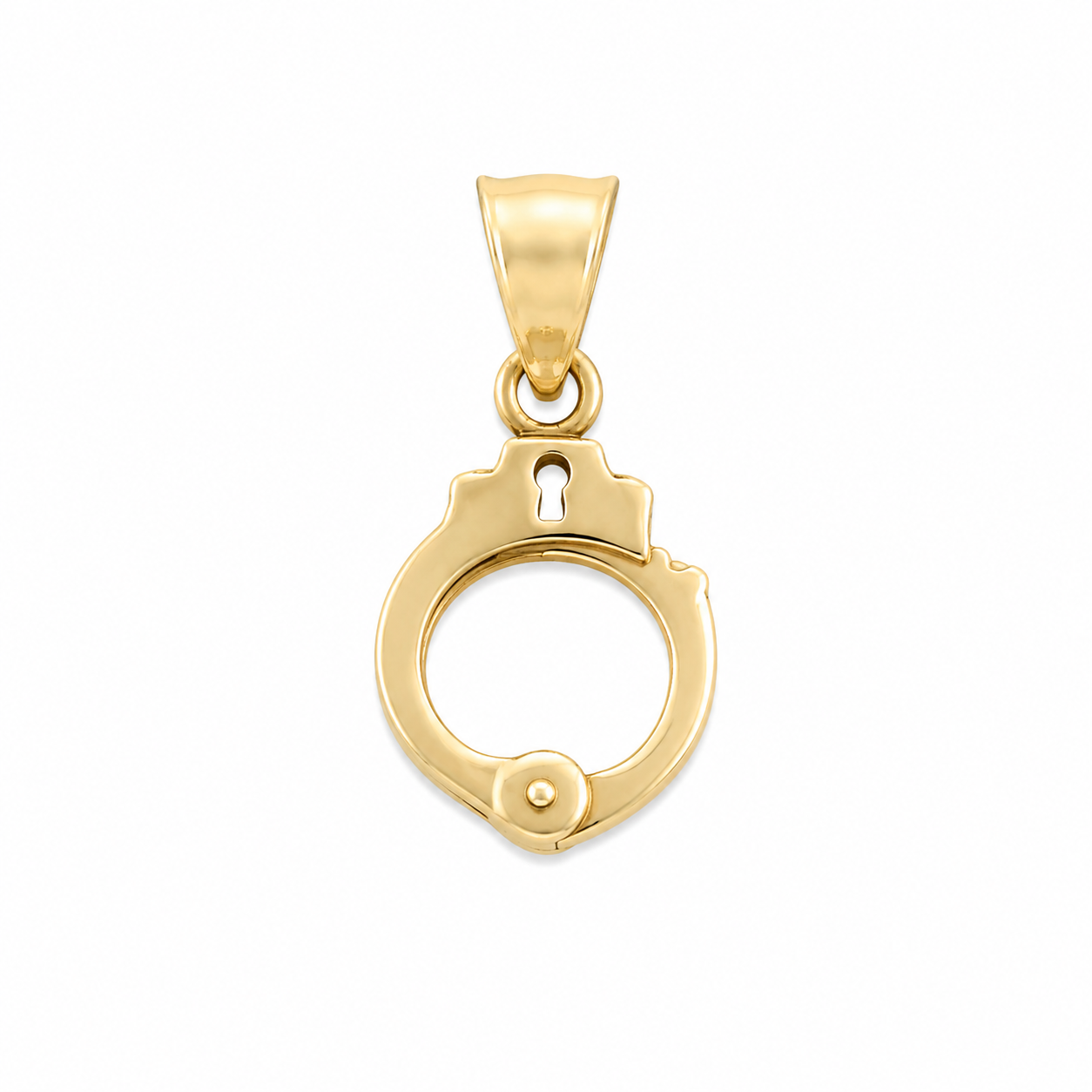 10KT Handcuff Yellow Gold Pendant [A1B4]