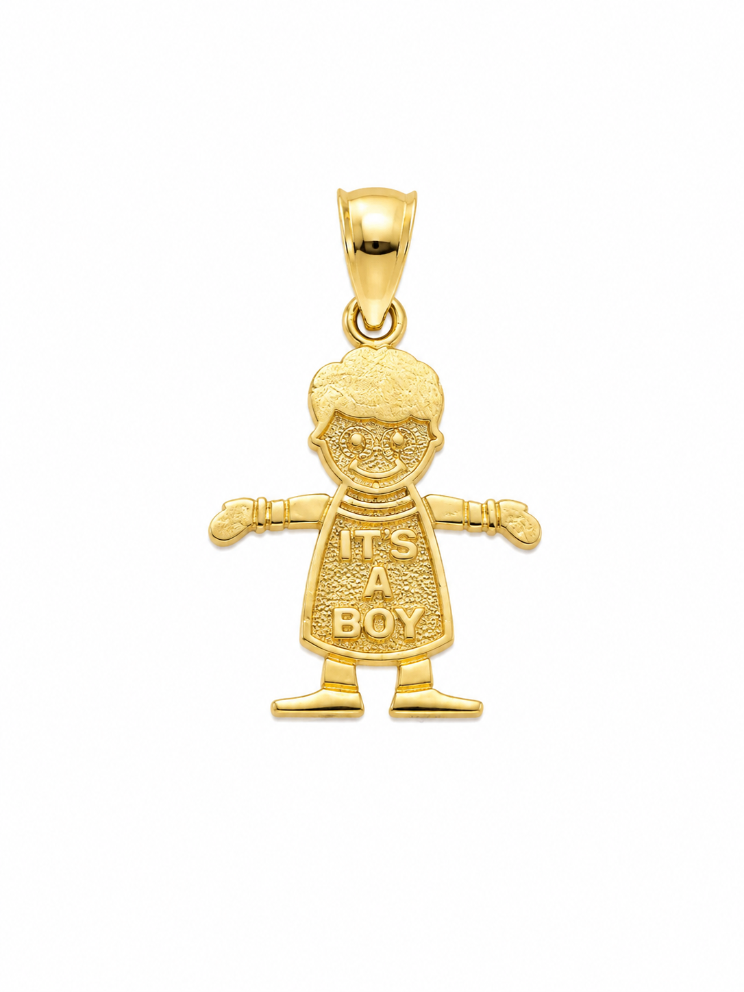 14KT It's A Boy Figure Yellow Gold Pendant [A1B7]its