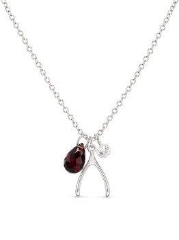 925 Sterling Silver Polished Wishbone Necklace