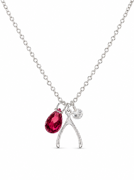 925 Sterling Silver Polished Wishbone Necklace