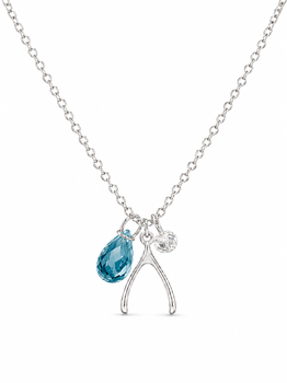 925 Sterling Silver Polished Wishbone Necklace