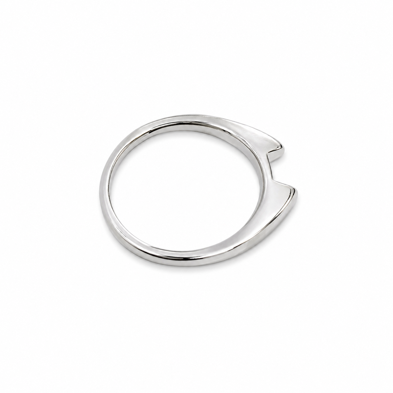 10KT White Gold Plain Mounting Band [A1B5]