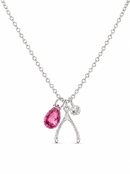 925 Sterling Silver Polished Wishbone Necklace