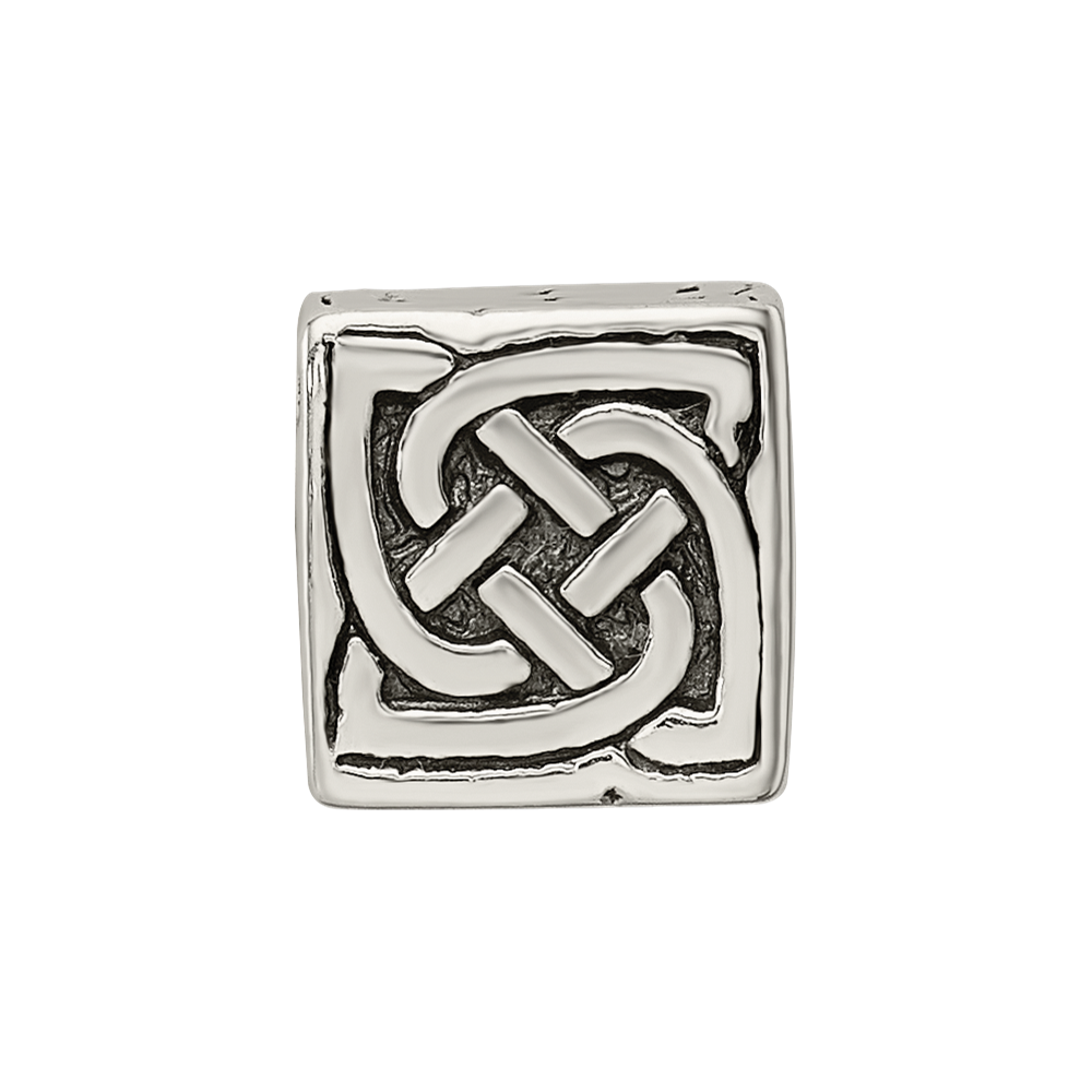 Sterling Silver Reflections Celtic Block Bead