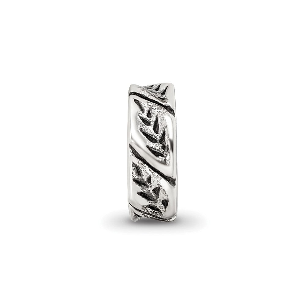 Sterling Silver Reflections Leaf Design Spacer Bead