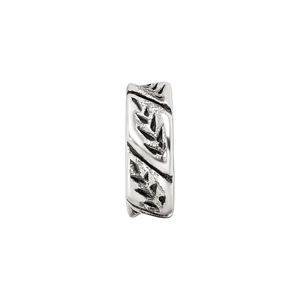 Sterling Silver Reflections Leaf Design Spacer Bead