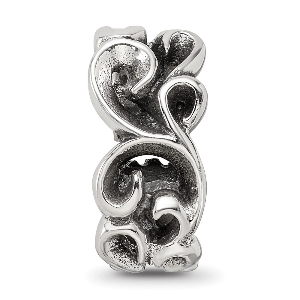 Sterling Silver Reflections Scroll Connector Bead