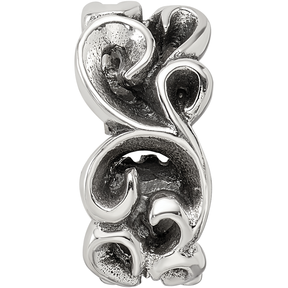 Sterling Silver Reflections Scroll Connector Bead