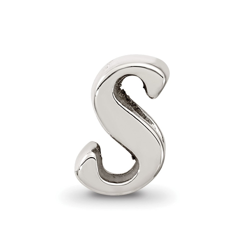 Sterling Silver Reflections Letter S Script Bead