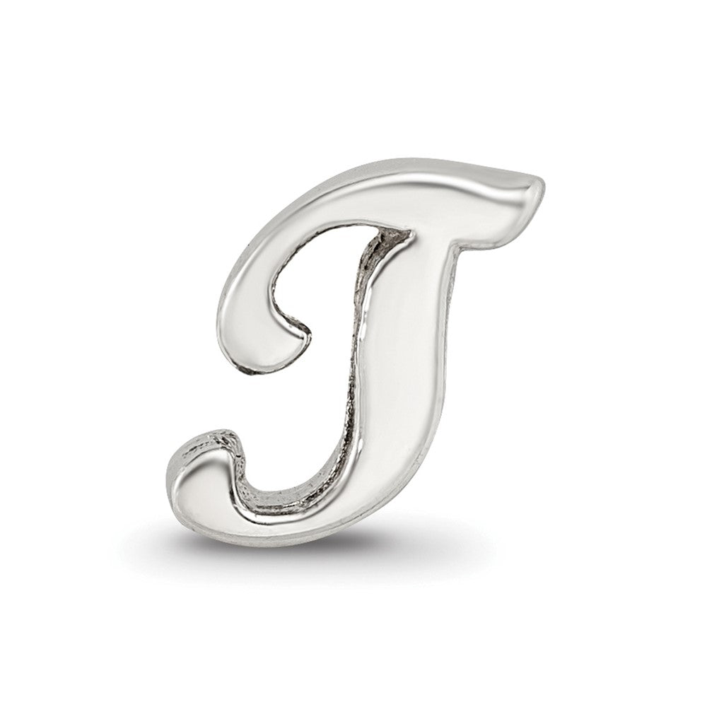 Sterling Silver Reflections Letter T Script Bead