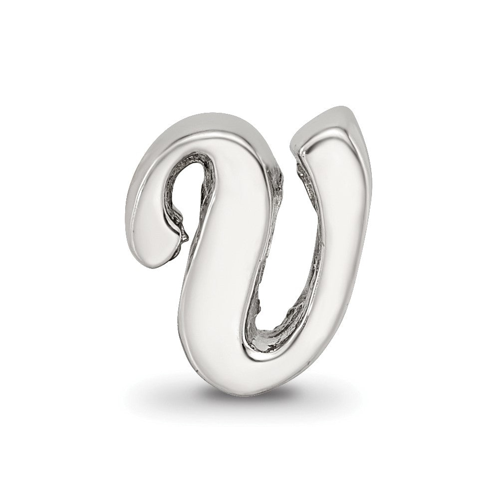 Sterling Silver Reflections Letter V Script Bead