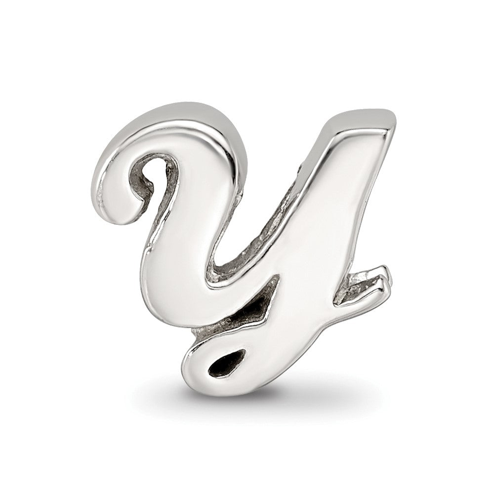 Sterling Silver Reflections Letter Y Script Bead