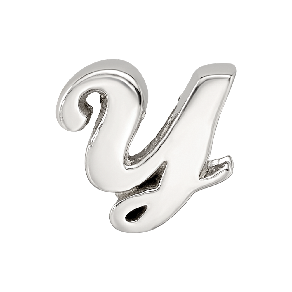 Sterling Silver Reflections Letter Y Script Bead