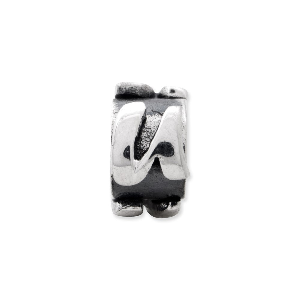 Sterling Silver Reflections Letter U Message Bead