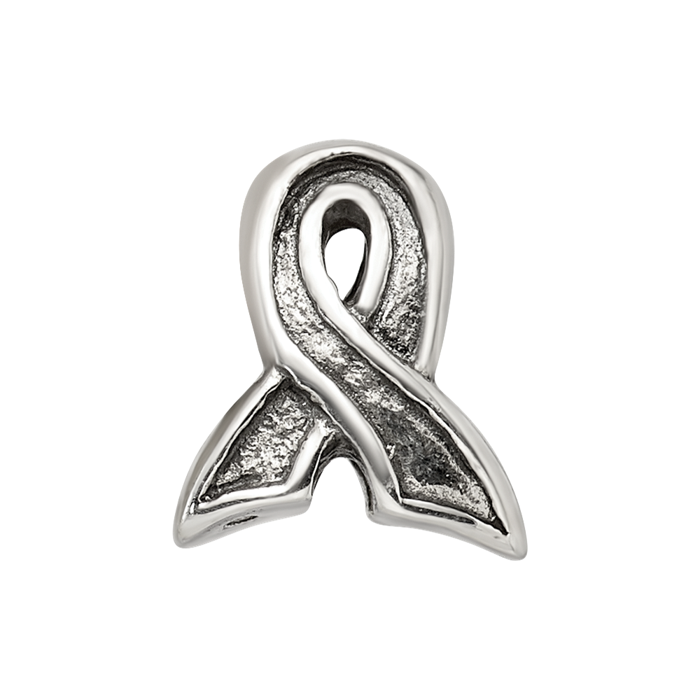 Sterling Silver Reflections Awareness Ribbon Bead