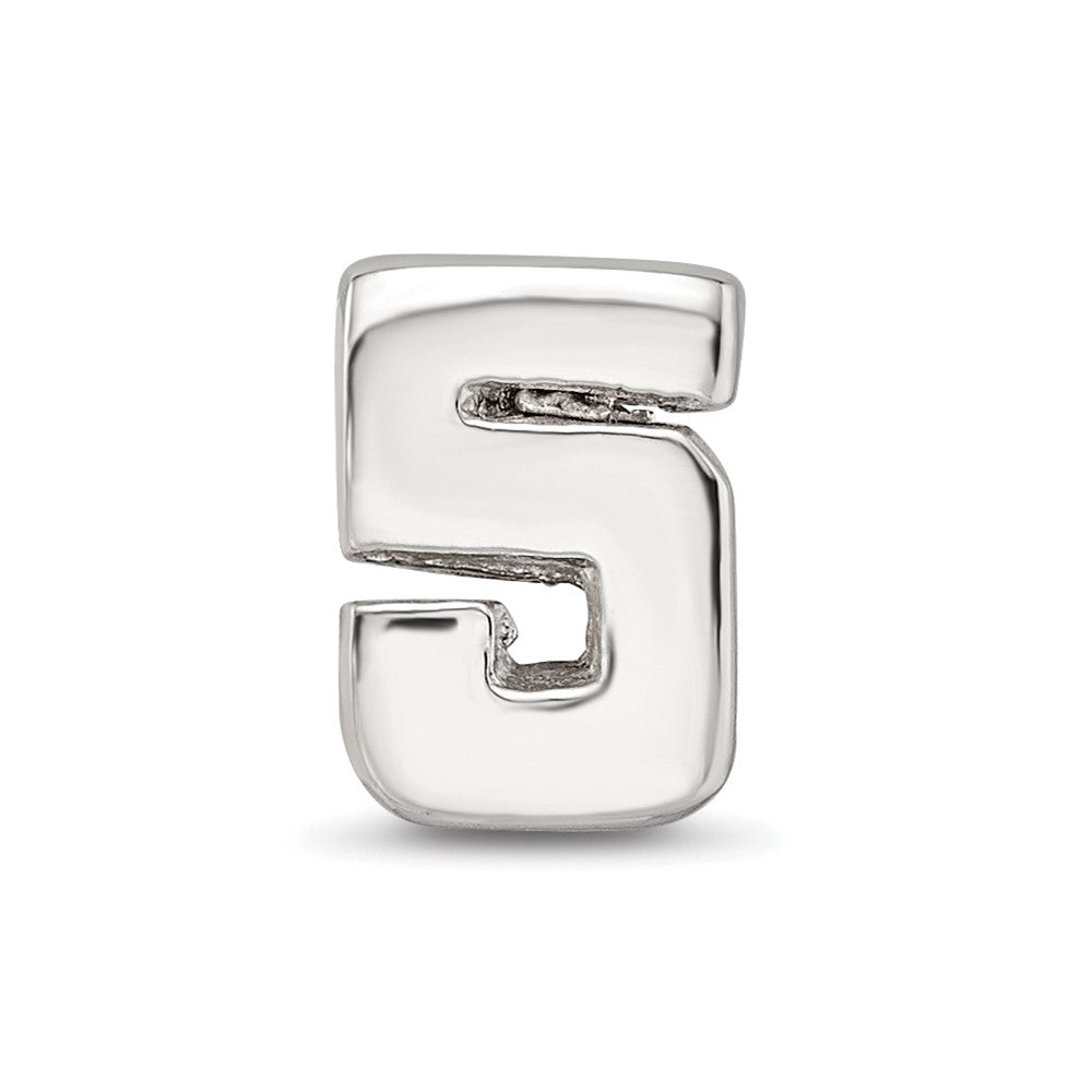Sterling Silver Reflections Numeral 5 Bead