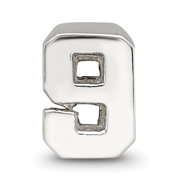 Sterling Silver Reflections Number 9 Bead Size: 8.18MM X 6.36MM