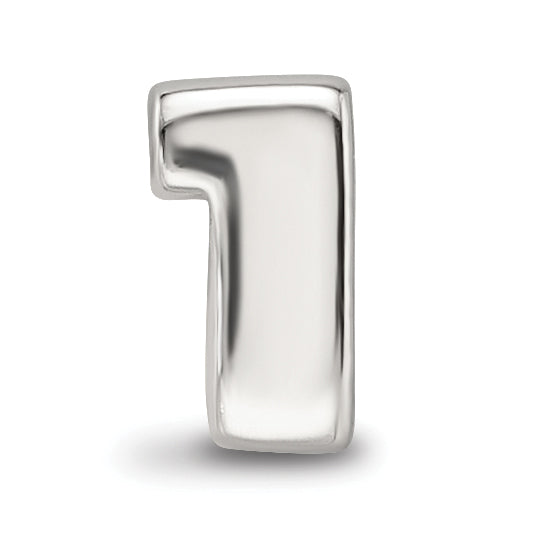 Sterling Silver Reflections Kids Number 1 Bead Size: 6.36MM X 3.64MM