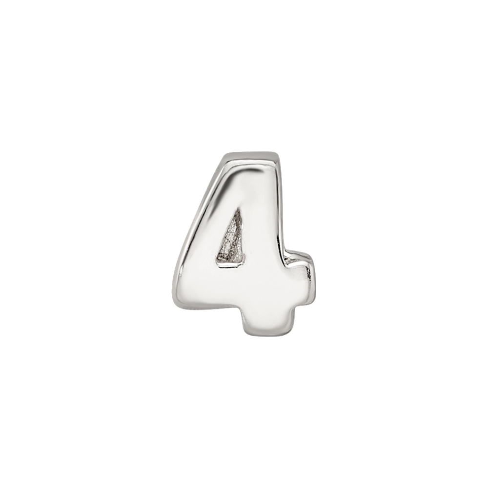 Sterling Silver Reflections Kids Number 4 Bead