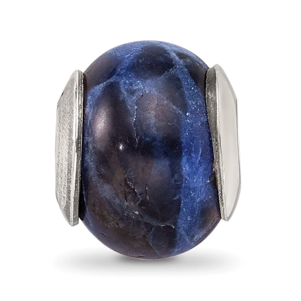 Sterling Silver Reflections Sodalite Stone Bead
