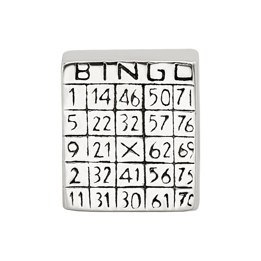 Sterling Silver Reflections Bingo Card Bead