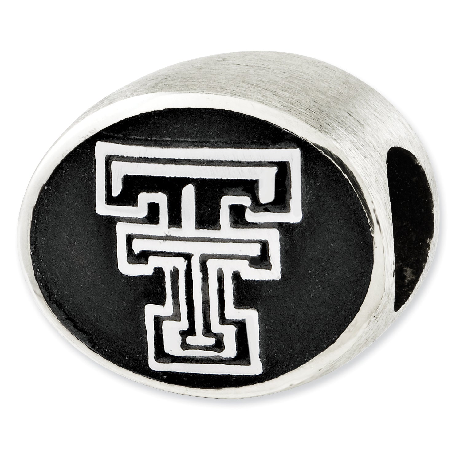 Sterling Silver Antiqued Texas Tech University Collegiate Bead Size: 10MM X 11MM