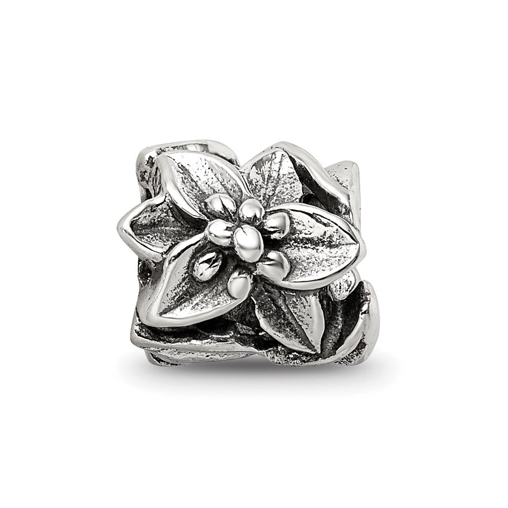 Sterling Silver Reflections Plumeria Floral Bead