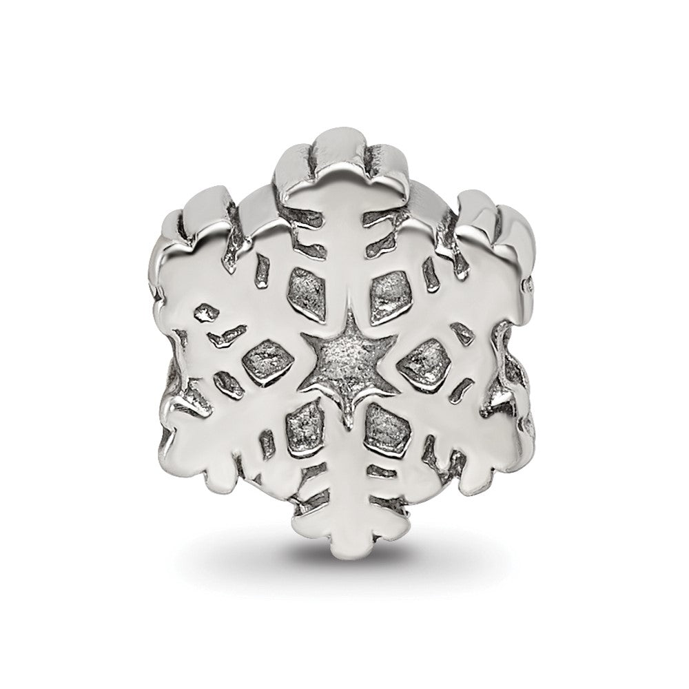 Sterling Silver Reflections Snowflake Bead