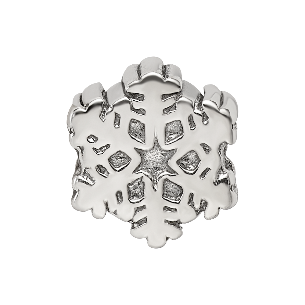 Sterling Silver Reflections Snowflake Bead