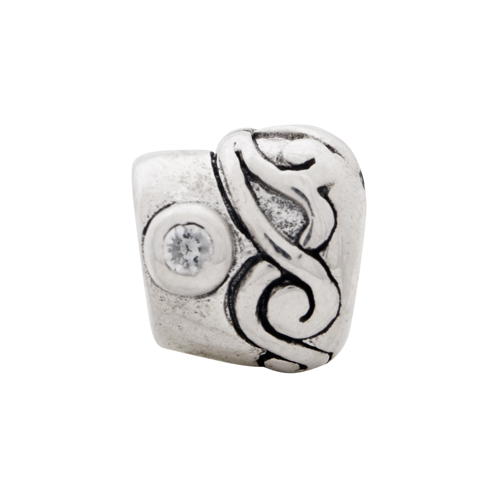 Sterling Silver Reflections CZ Bead